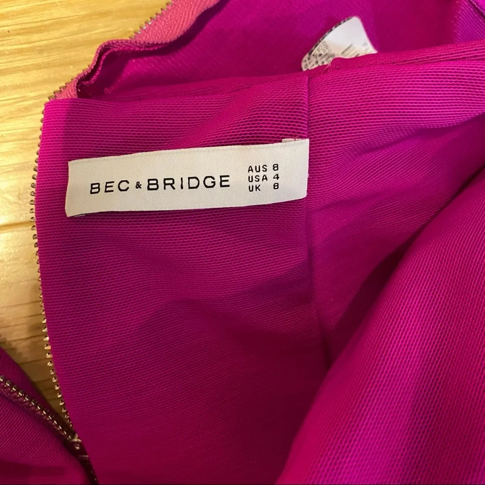 Bec and Bridge Argon Bustier Mini Dress in Bright Fuchsia Pink size 4 - Picture 14 of 17